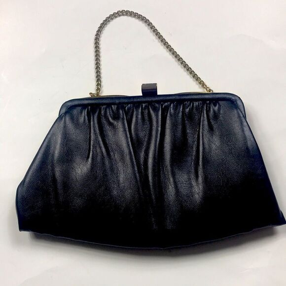 VINTAGE BLACK ANDE HANDBAG - Picture 1 of 8